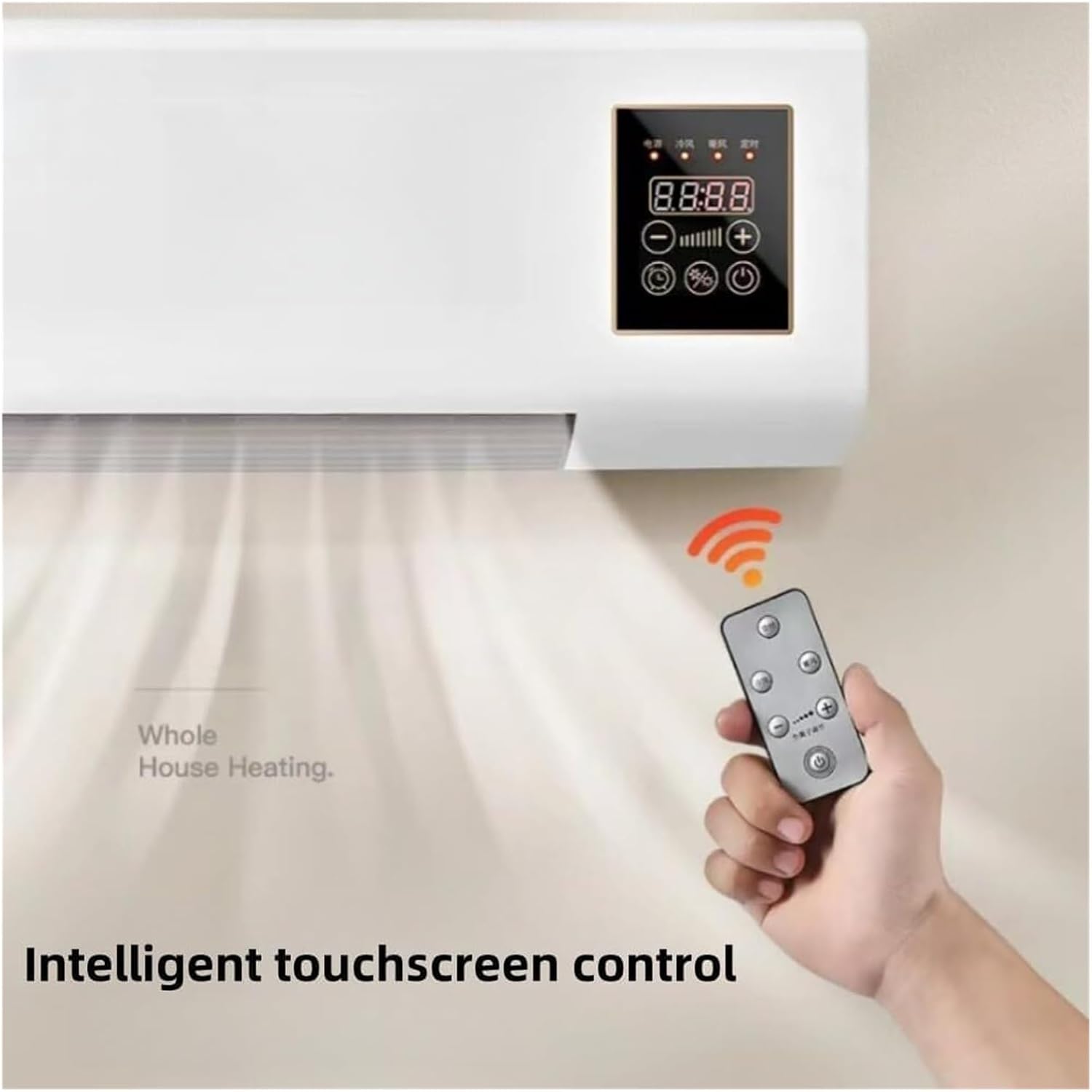  Air Conditionneur Mur 60W, Système De Refroidissement, Fonctionnement Calme Sous 45dB, Avec Télécommande, Conception Compacte Pour Bureau Et Chambre À Coucher