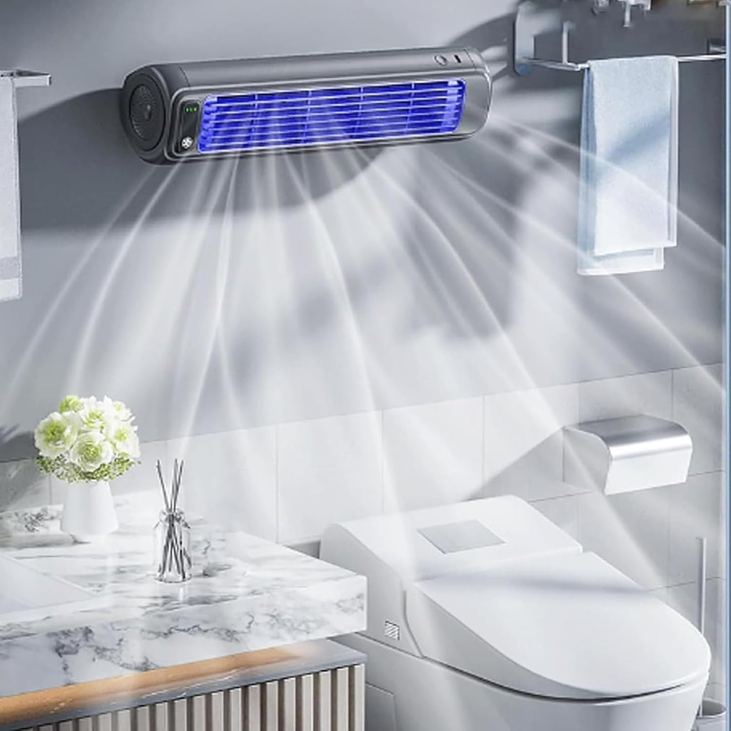 GENERIC Migilife Ventilateur De Climatisation Portable Ace – 3 Vitesses AC De Bureau Avec Chargement USB, Refroidissement Compact Pour Une Utilisation Au Bureau/à La Maison (couleur : Noir)