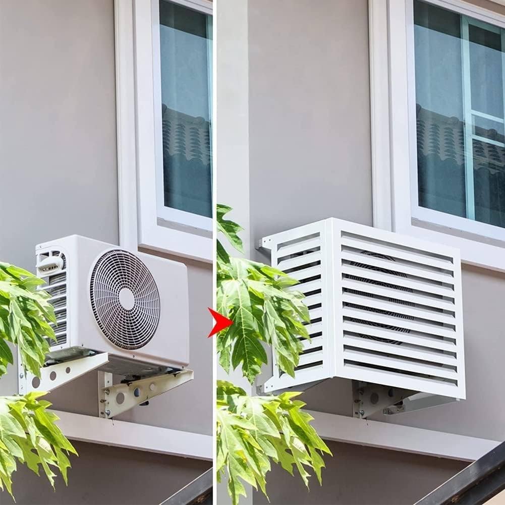  Housse De Protection En Aluminium Pour Climatiseur Extérieur Toutes Saisons – Écran De Protection Décoratif Pour Climatiseurs Centraux Et Bouclier élégant Résistant Aux Intempéries