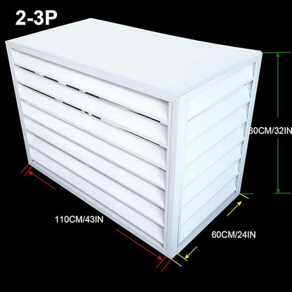 GENERIC Mini Housse De Climatiseur En Aluminium Robuste, Protection Antivol Pour Climatiseur, Réduction Du Bruit, Protection Extérieure Résistante Aux Intempéries Pour Une Utilisation En Intérieur Et En
