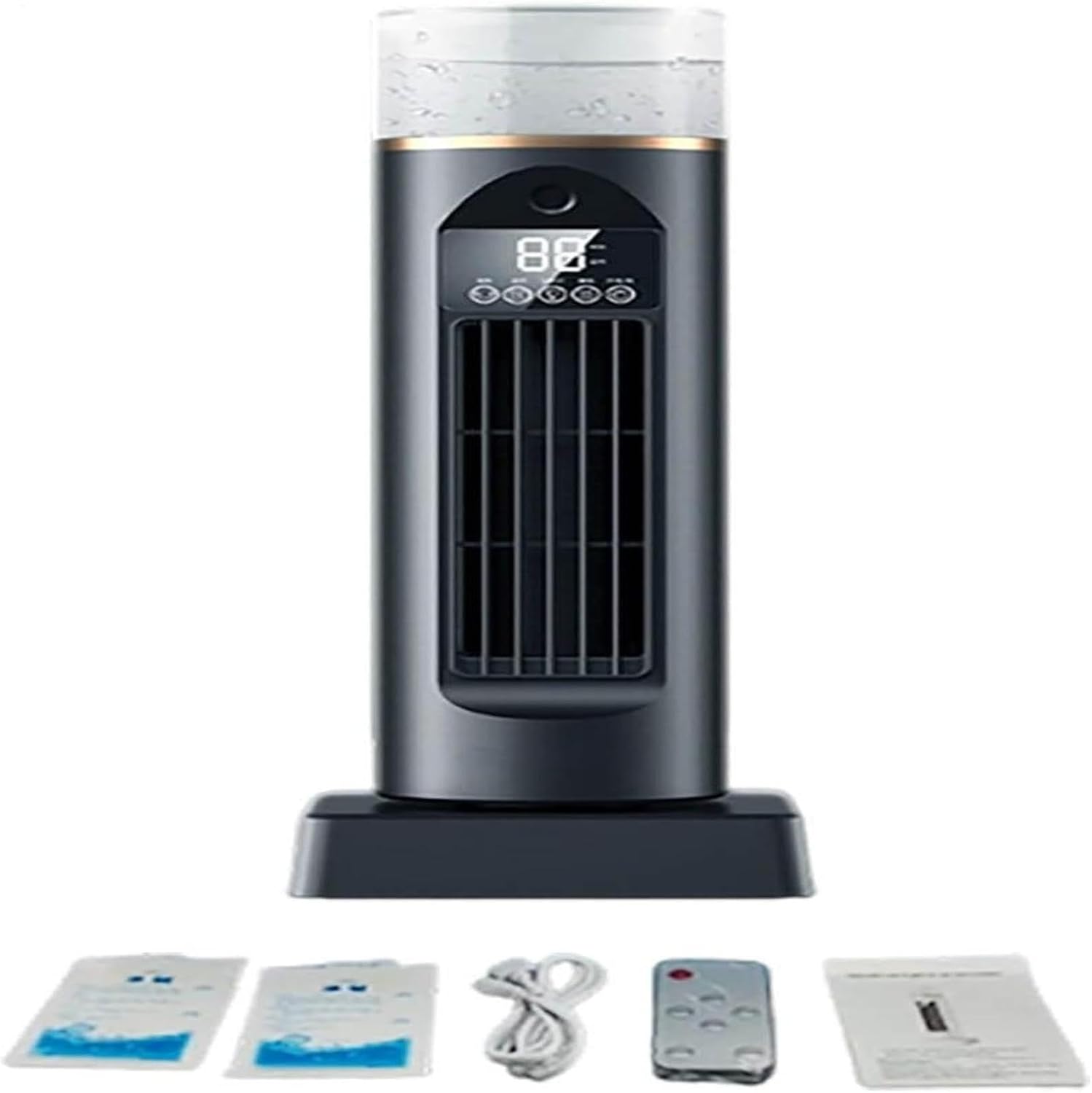  Ventilateur Climatisation Portable Alimenté Par Usb, Réservoir D’eau 230ml | 6 Vitesses Avec Humidification, Ventilateur Rafraichisseur D'air Eau Froide, Pour Bureau