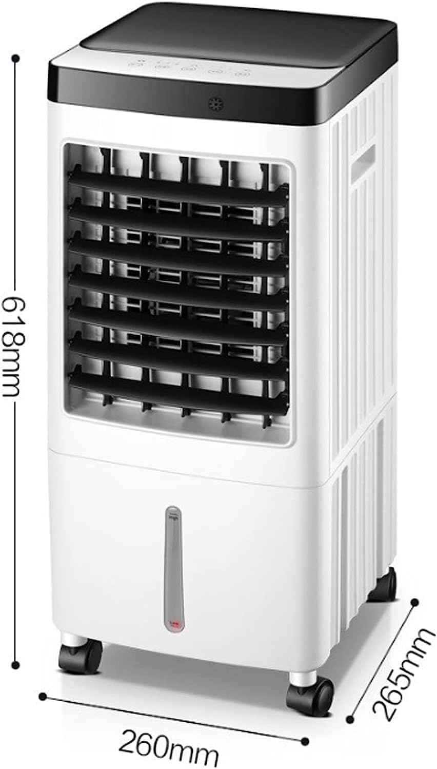 GENERIC Refroidisseur D'air Portable, 10L Réservoir Sans Tuyau AC Avec 3 Vitesses Et Minuterie, Refroidisseur à évaporation Compact Pour Le Bureau à Domicile, Ventilateur De Bureau Silencieux Déshumidificateu