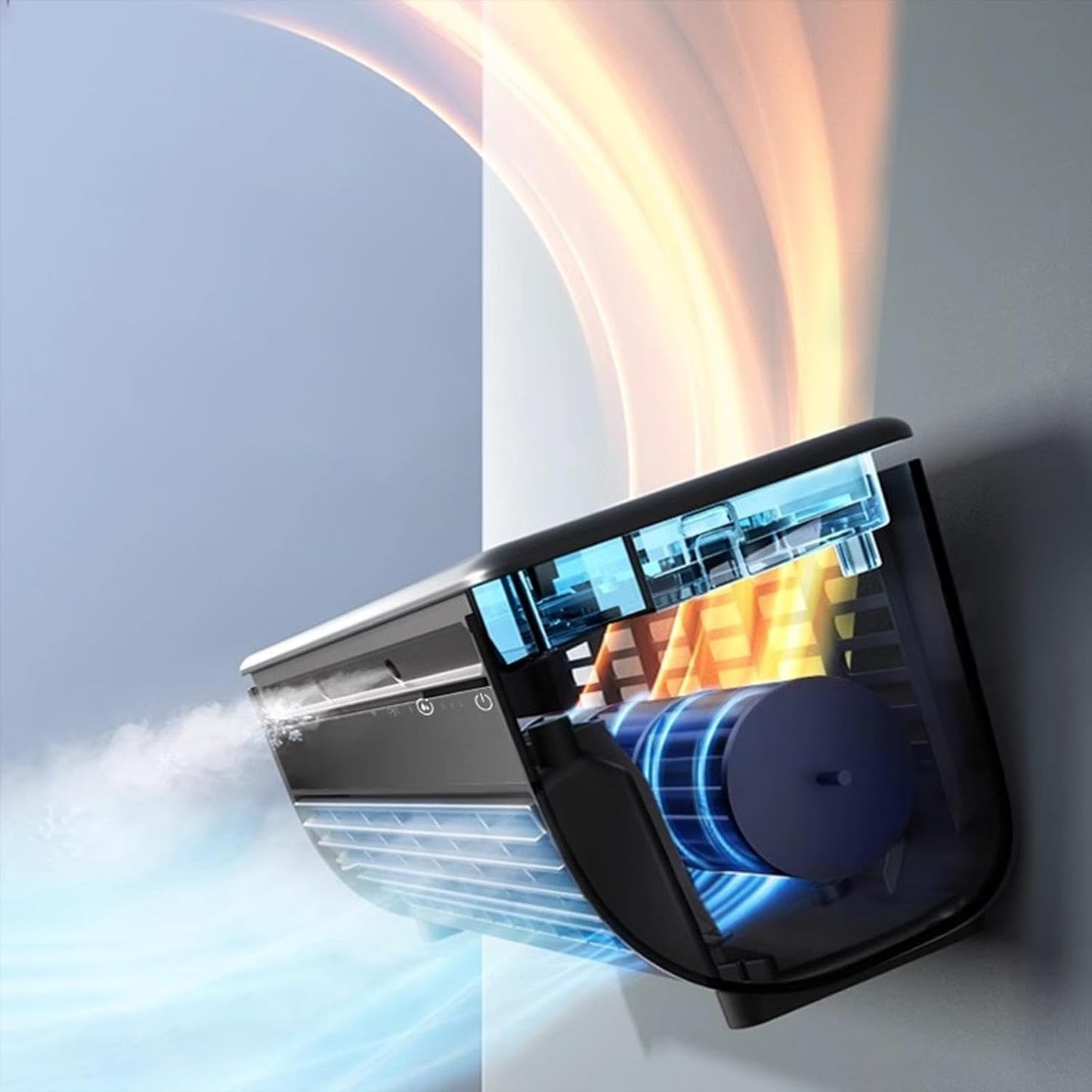 GENERIC Refroidisseur D'air Portable Avec 3 Vitesses, Batterie 6000mAh, Ventilateur De Refroidissement Semi-conducteur Silencieux Pour Les Intérieurs, Compact Et économe En énergie Pour Les Chambres Et Le Bur
