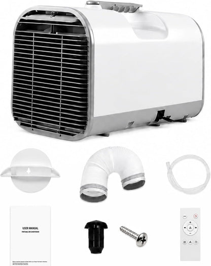 Climatiseur Mobile Tente 4000 BTU, Clim Portable Silencieux 420W Basse Consommation Sans Fenêtre Pour Camping Car Van Garage Refroidissement Intérieur Extérieur