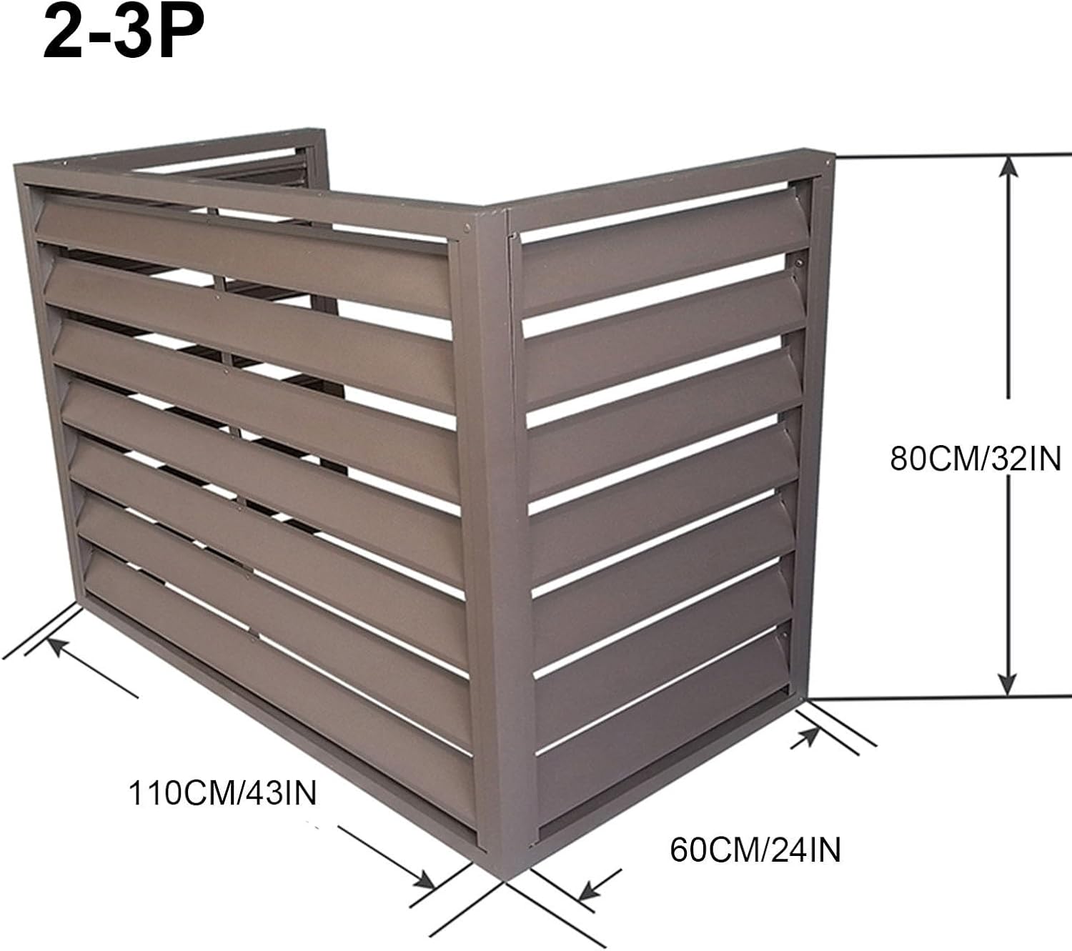 GENERIC Housse De Climatiseur D'extérieur En Aluminium Avec Réduction Du Bruit - Résistante Aux Intempéries - Parfaite Pour Une Utilisation En Extérieur - Protège Les Unités AC Contre Les éléments