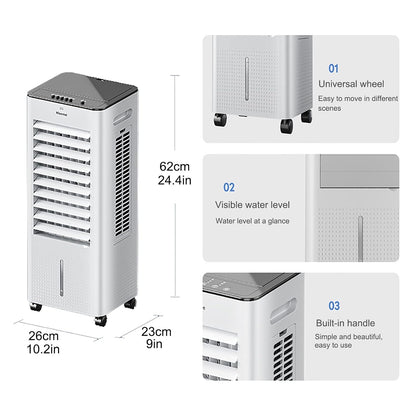  Climatiseur Portable 7 L Avec 3 Modes De Fonctionnement, 3 Vitesses De Ventilation, Télécommande Facile D'utilisation, Minuterie Et Oscillation Intégrées, Pour La Maison Et Le Bureau, Couleu