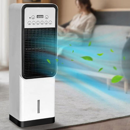 GENERIC Climatiseur Portable 3-IN-1 Refroidisseur D'air évaporatif W/1.2L Réservoir 4 Modes Et 3 Vitesses 7H Minuterie Ice Packs Télécommande Pour La Maison De Chambre à Coucher Pas De Tuyau Besoin Ventilateu