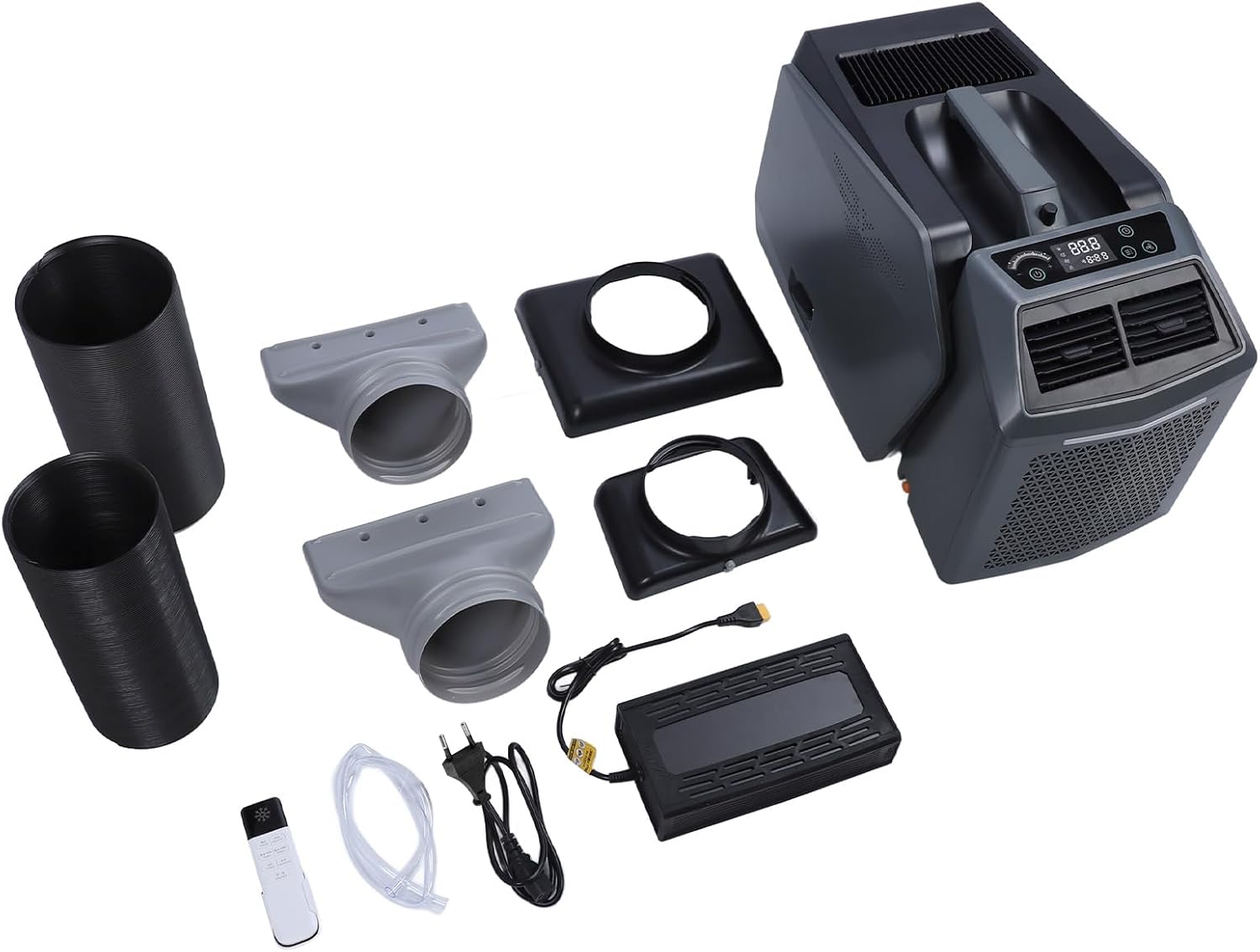  Climatiseur Portable D'extérieur, Multifonctionnel, économie D'énergie 6200BTU, Télécommande De Refroidissement Pour Tente De Camping, Bureau (Prise UE 100-240V)