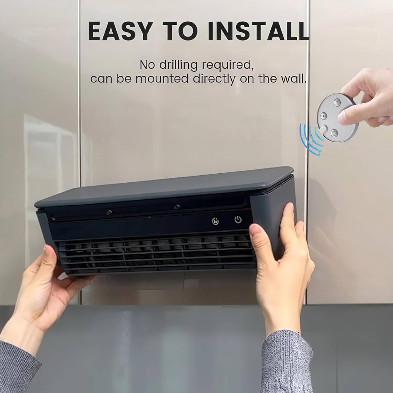 GENERIC Climatiseur Mural Portable à Charge Sans Fil Sans Perçage Pour Cuisine, Chambre à Coucher, Bureau, Refroidissement Instantané 10 Secondes Et 3 Vitesses (blanc)