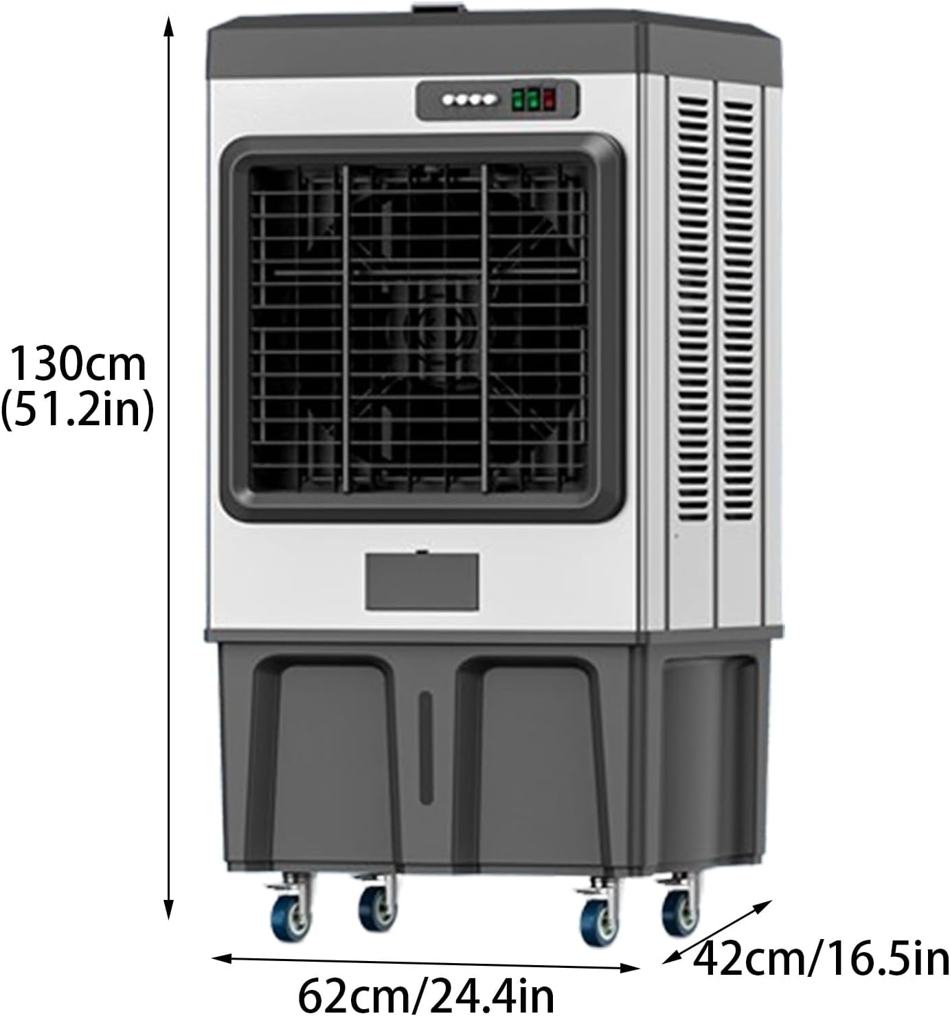  Climatiseur Portable Personnel Pour Marais, Avec Réservoir De 180 L Et 3 Vitesses, Climatiseur À Évaporation Pour Chambre, Bureau, Extérieur(62 * 42 * 130cm)