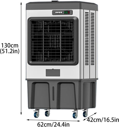 Climatiseur Portable Personnel Pour Marais, Avec Réservoir De 180 L Et 3 Vitesses, Climatiseur À Évaporation Pour Chambre, Bureau, Extérieur(62 * 42 * 130cm)