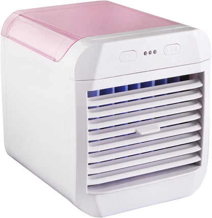  Ventilateur De Climatiseur Portable, Mini Climatiseur 3 Vitesses, Refroidisseur D'air Personnel Avec Humidificateur Pour Chambre, Bureau, Bureau, Camping (Bleu)