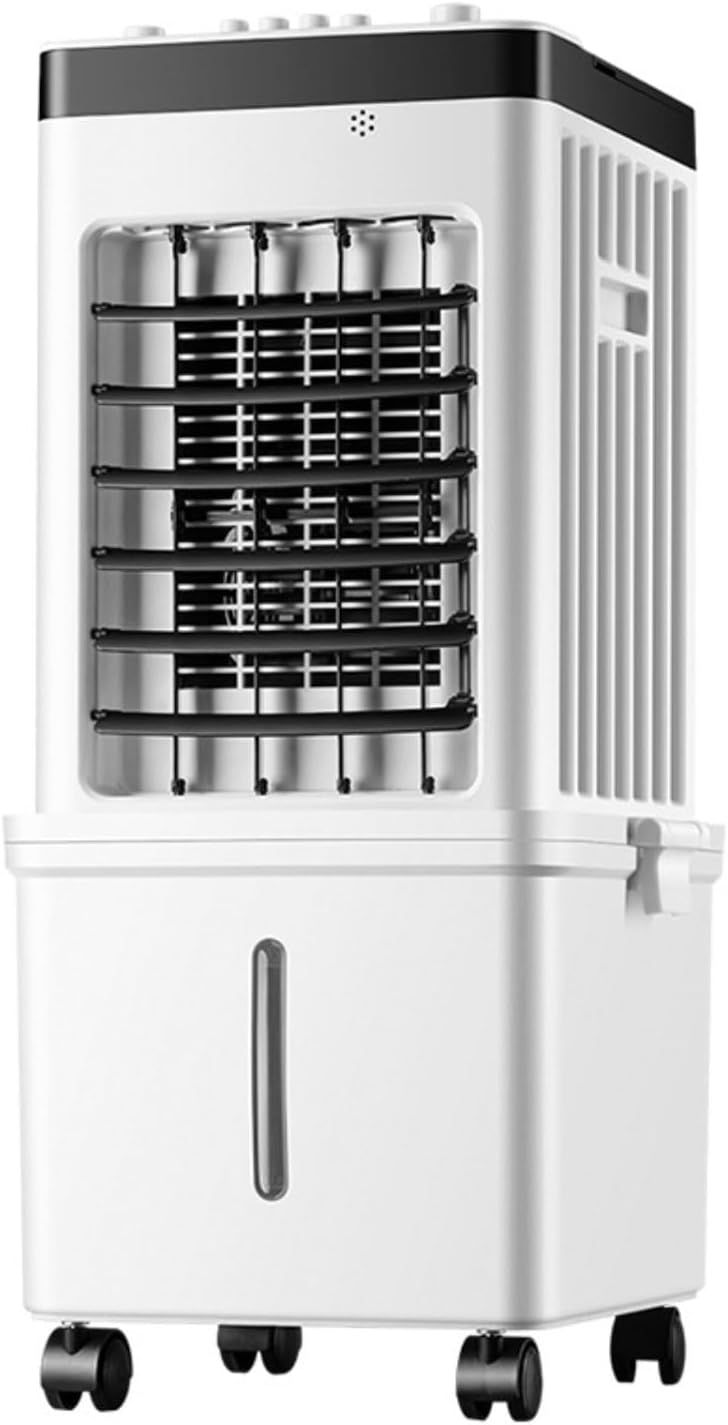 GENERIC Ventilateur Portable Pour Climatiseur Par évaporation 75 W Avec Réservoir D'eau De 15 L, 4 Blocs De Glace, 3 Vitesses, Oscillation à 90°, Silencieux 50 DB Pour La Maison Et Le Bureau
