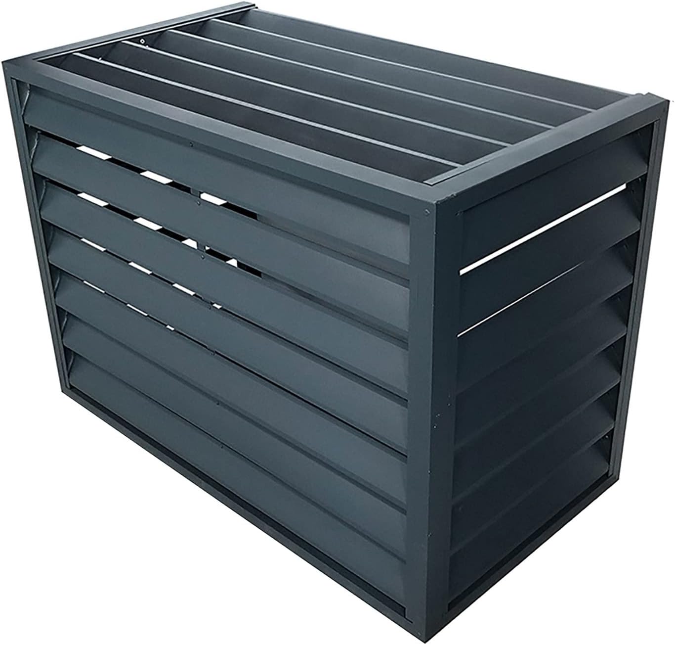 GENERIC Housse De Climatiseur D'extérieur En Aluminium Toutes Saisons Avec Persiennes Autoportantes Pour Unités Centrales AC Et Protection Contre Les Déchets Pour équipement Extérieur