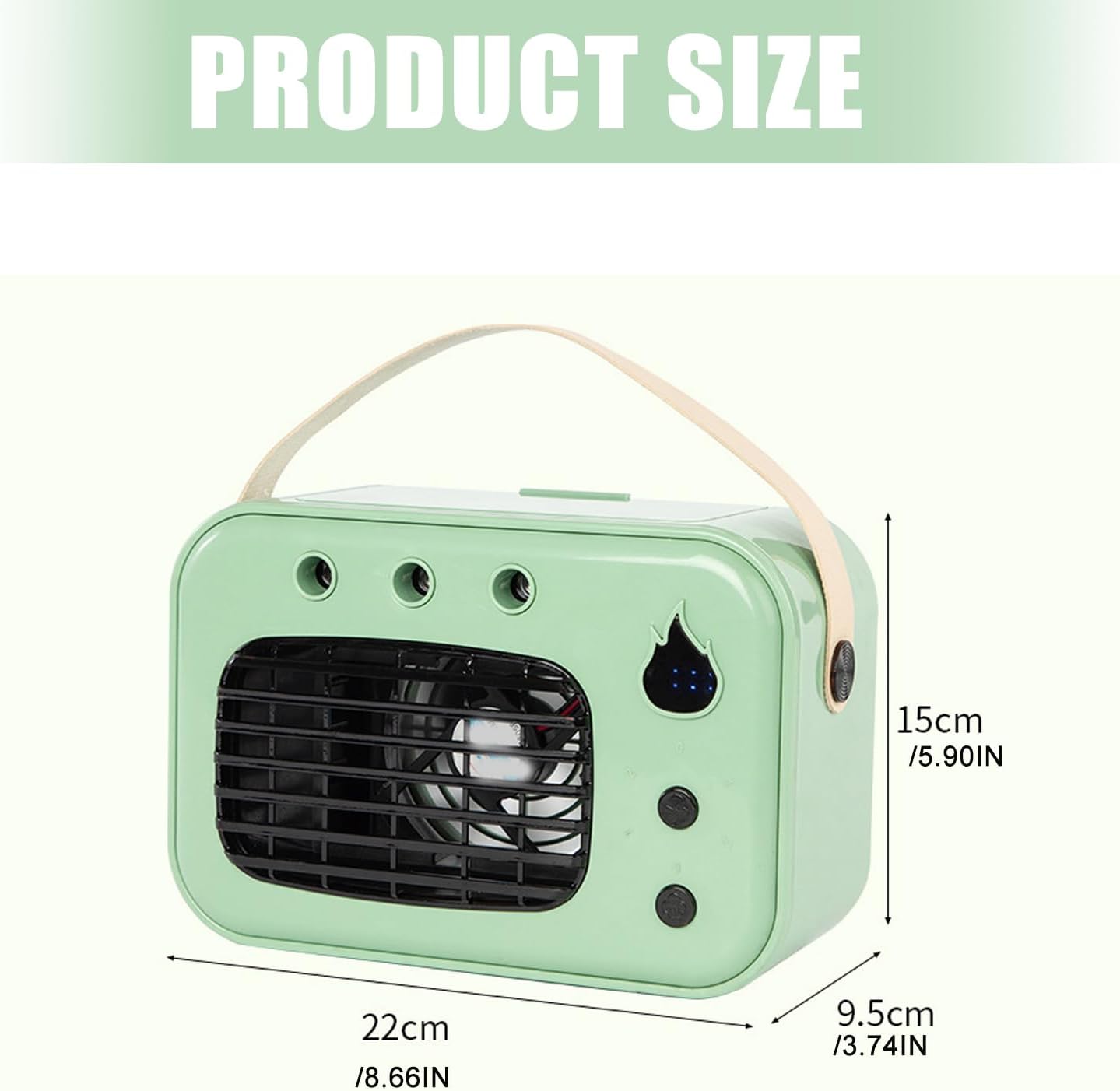  Refroidisseur D ' Air De Bureau Alimenté Par USB Avec 3 Réglages Et Fonction D ' Humidité Pour Refroidisseur Par évaporation à Usage Domestique