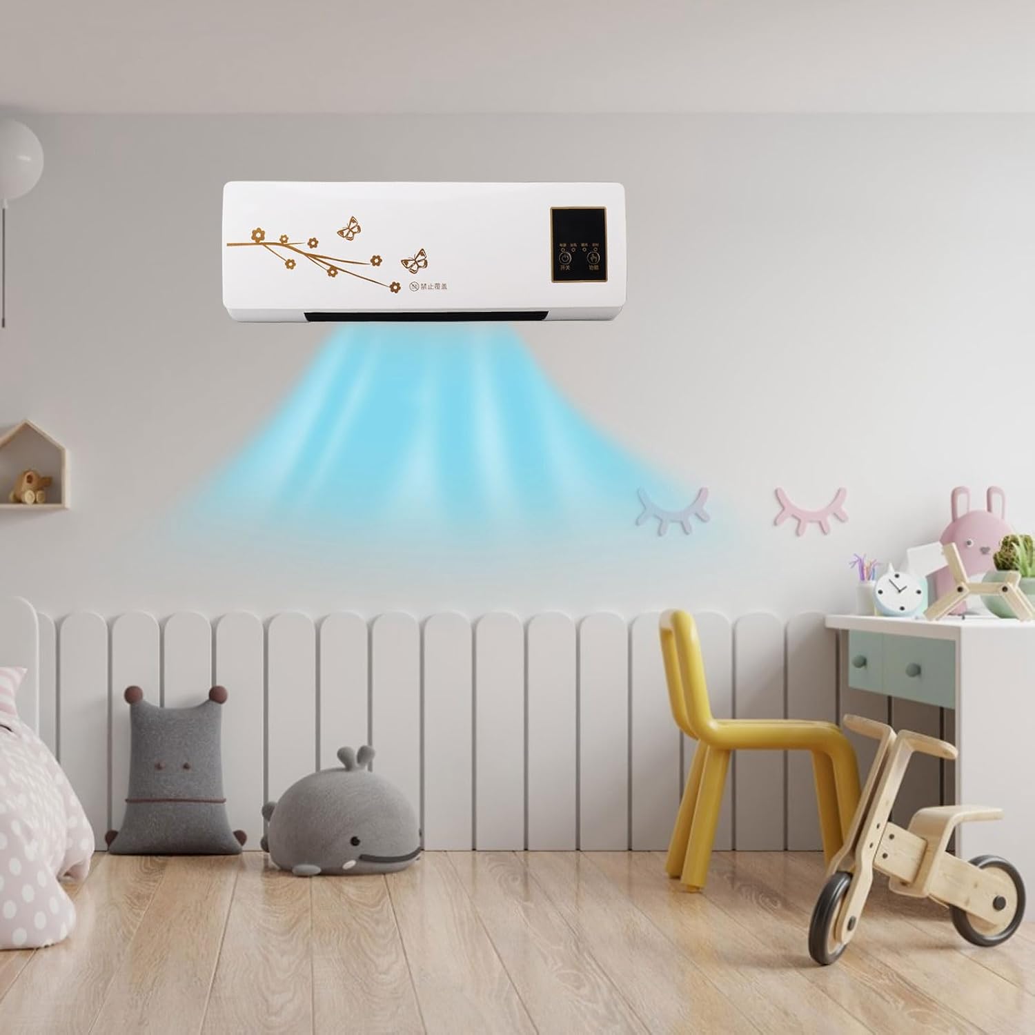  Refroidisseur D'air Par évaporation Mural, Fonction De Minuterie De 1 à 6 Heures. Machine De Chauffage Mural De Refroidissement Pour La Salle De Bain