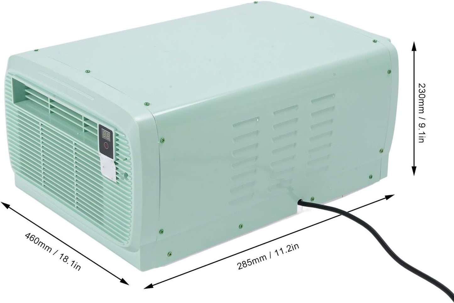  SIXRUN Climatiseur Portable 2300BTU Pour Camping Avec TéléCommande à Commande Vocale Pour VR Bureau Maison Petites Pièces Jusqu'à 150 Pieds Carrés (Prise UE 220V)