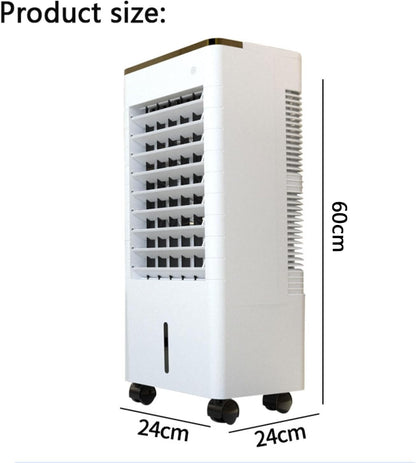 GENERIC Refroidisseur D’air Par évaporation Avec Grand Réservoir D’eau, Ventilateur, Minuterie De 12 Heures, Oscillation à 90°, 4 Compartiments De Refroidissement, 2 Modes De Fonctionnement Et 3 Niveaux De Vi