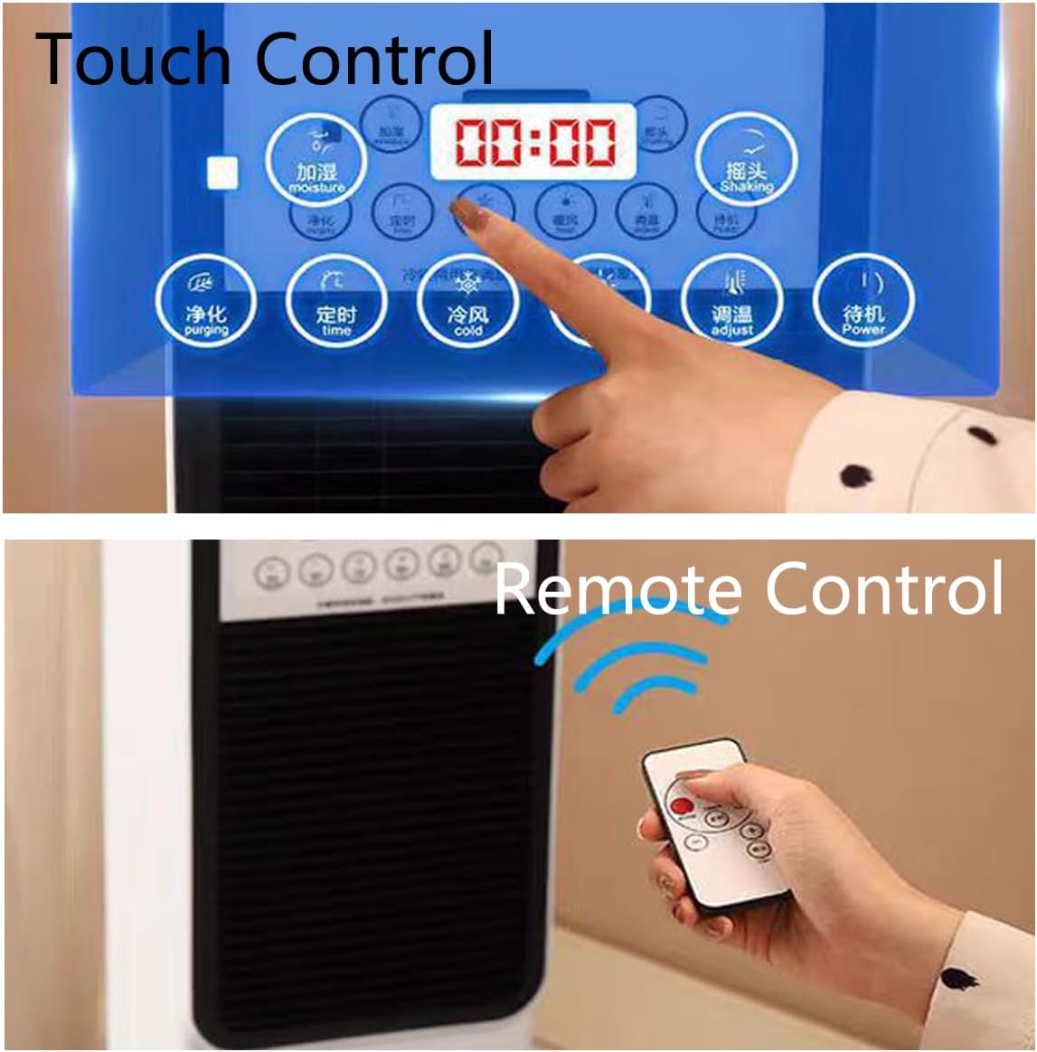  Télécommande - Classe énergétique A - Refroidissement Et Chauffage évaporatifs - Chauffage Mobile Et Ventilateur De Refroidissement