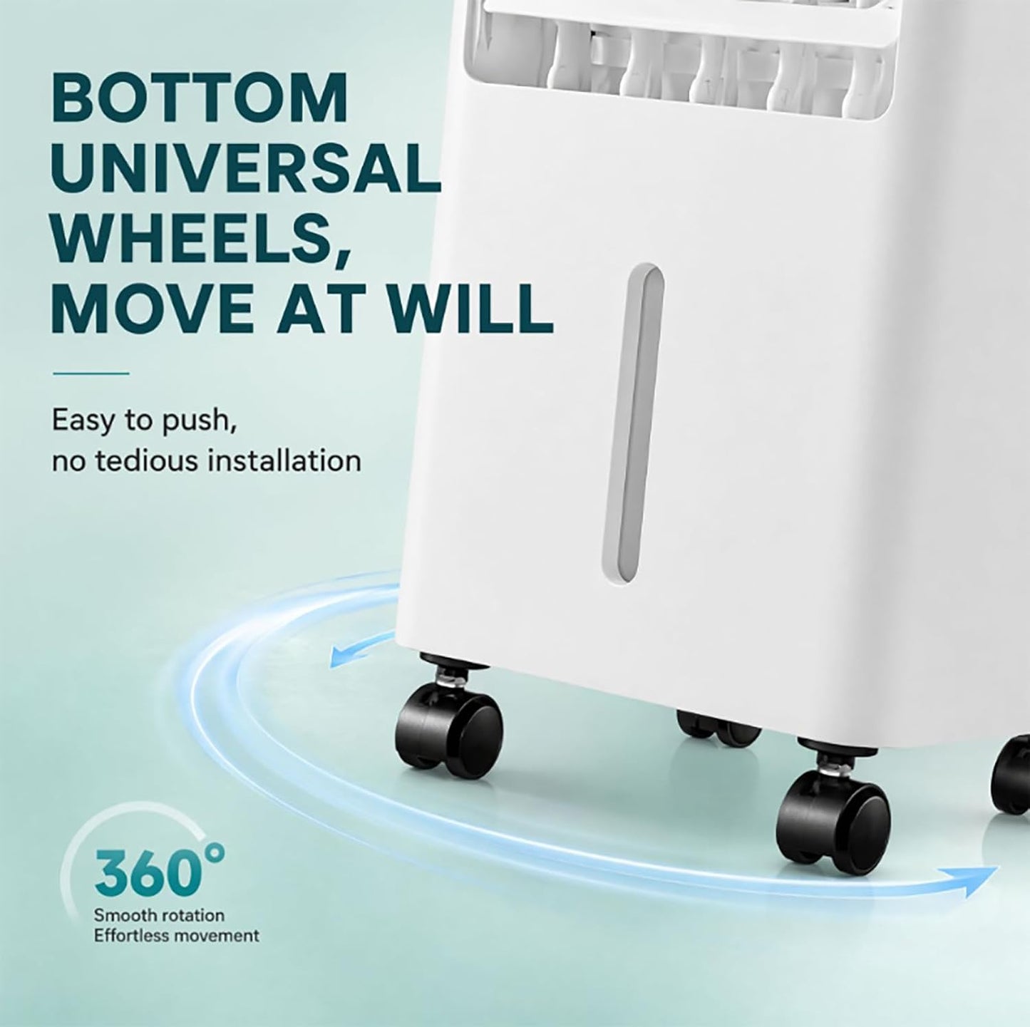  4 En 1 Climatiseur Mobile Silencieux 6L Sans Tuyau D’Évacuation,Rafraîchisseur D’Air Évaporatif,Silencieux Avec Télécommande,4 Blocs Réfrigérants,3 Vitesses,Minuterie 7.5H,pour Chambre,Salon,Bureau