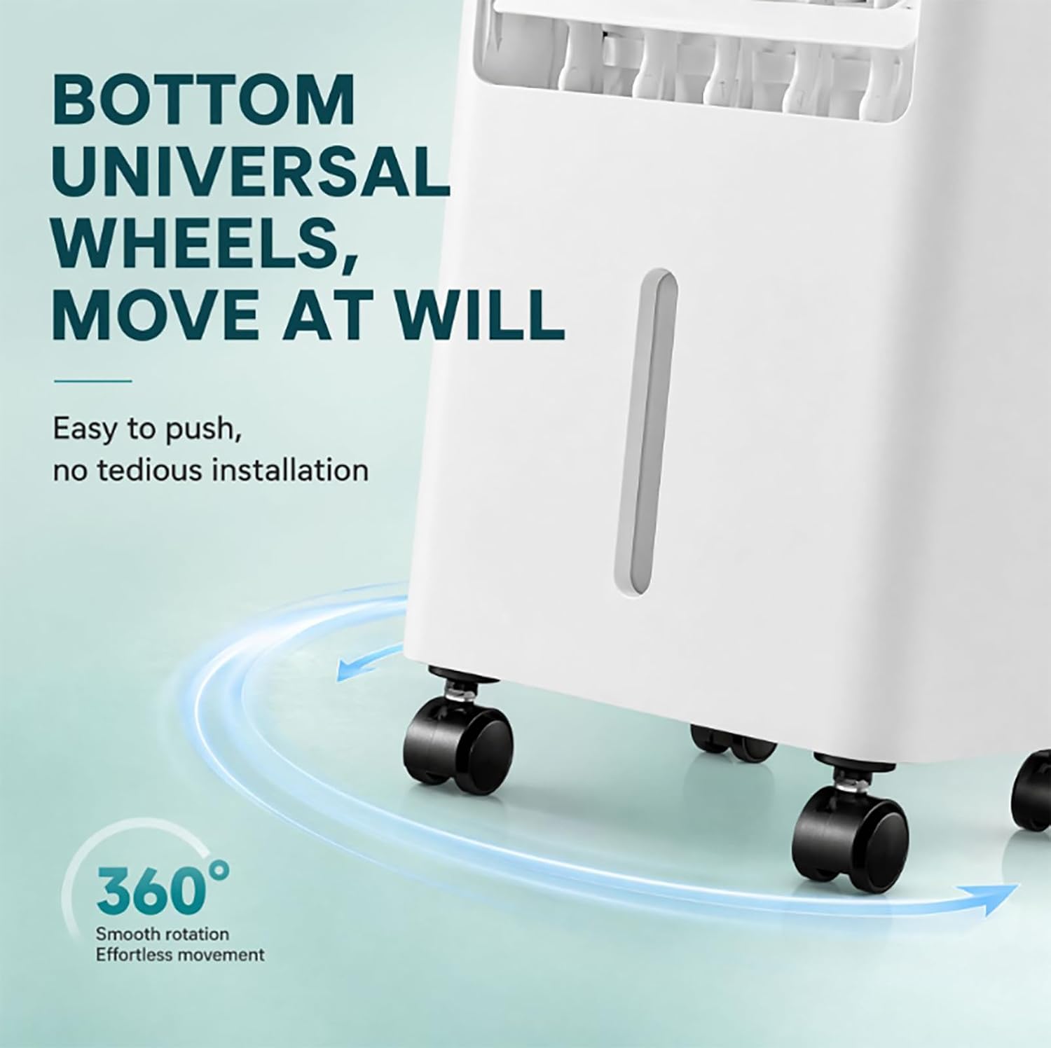  4 En 1 Climatiseur Mobile Silencieux 6L Sans Tuyau D’Évacuation,Rafraîchisseur D’Air Évaporatif,Silencieux Avec Télécommande,4 Blocs Réfrigérants,3 Vitesses,Minuterie 7.5H,pour Chambre,Salon,Bureau