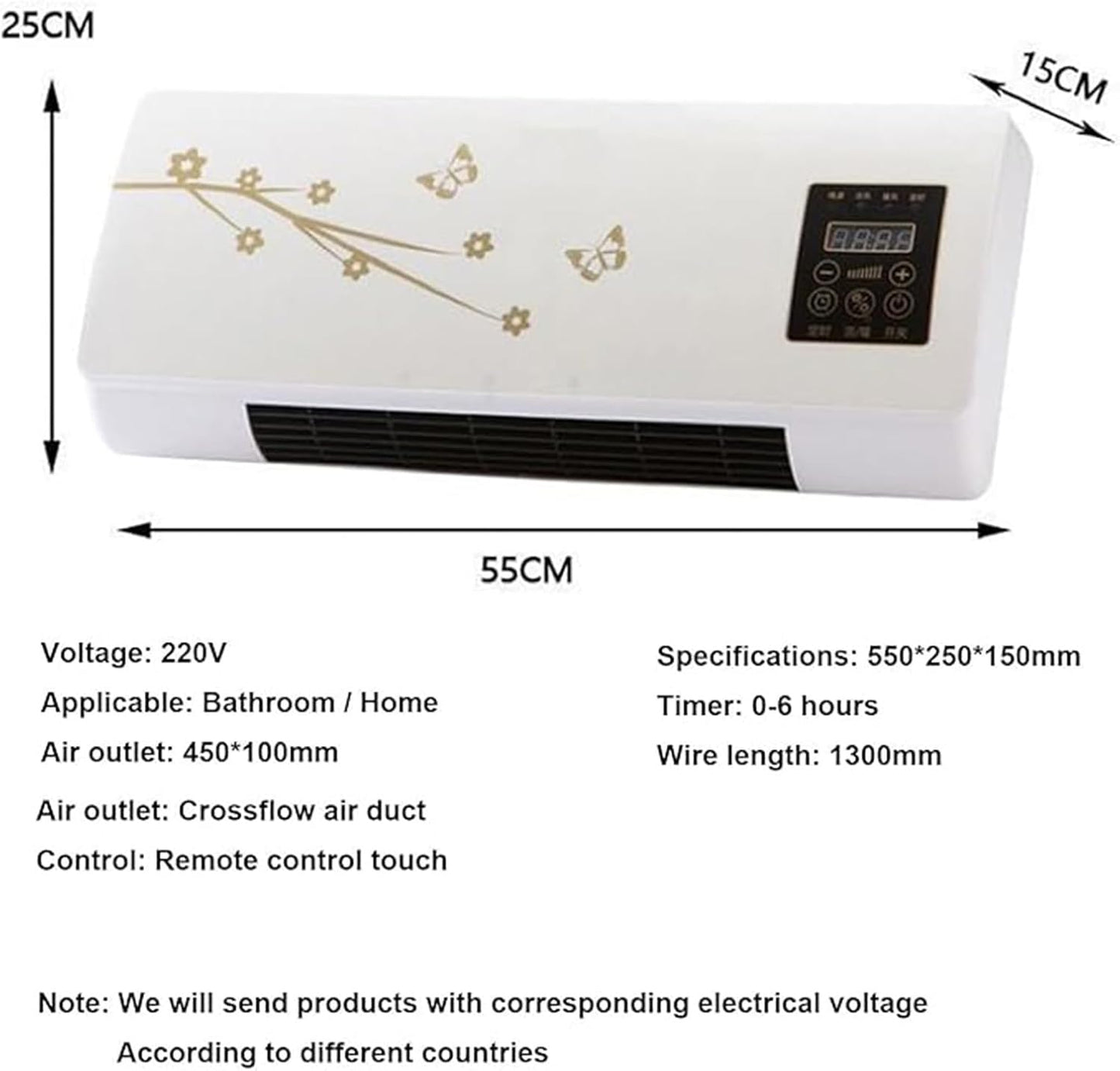  Climatisation Portable, Montage Mural 2 En 1, Air Mobile, électrique, Super Silencieux, Mini Système De Vent Naturel/Chauffage Split Avec Télécommande, Sans Canal, Pour Le Bureau à Domicile