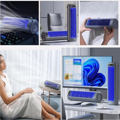  Climatiseur Portable – Ventilateur Sans Pales Sans Fil, AC Mobile Silencieux Avec 3 Vitesses Pour La Maison, Le Bureau, La Chambre Et Les Voyages