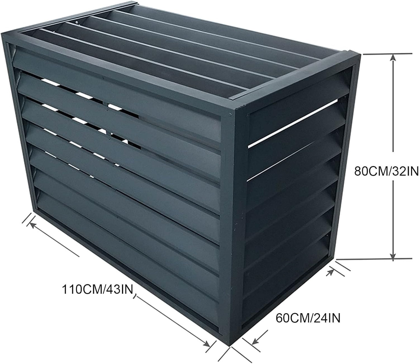 GENERIC Mini Housse De Climatiseur Divisée En Aluminium, Protection De Pompe à Chaleur Extérieure, Bouclier D'hiver Complet Pour Unités Extérieures, Matériau Gris, Utilisation En Intérieur/extérieur
