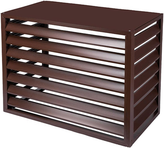  Housse De Protection En Aluminium Pour Climatiseur Extérieur Toutes Saisons – Écran De Protection Décoratif Pour Climatiseurs Centraux Et Bouclier élégant Résistant Aux Intempéries