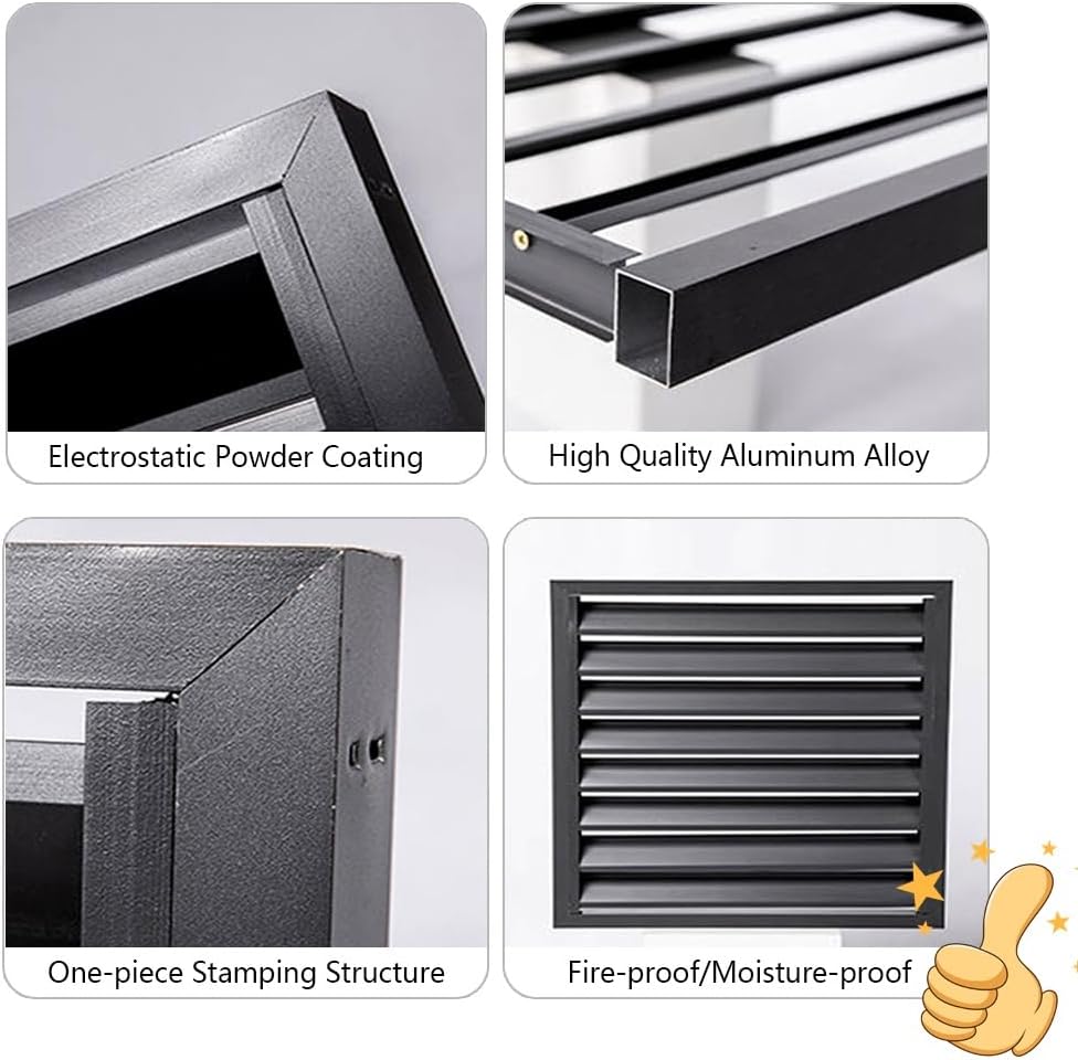  Housse Pour Climatiseur Extérieur – Aluminium Résistant Aux Intempéries, Garde-corps Décoratif Pour Unités AC, Gris, Dimensions : 110 X 60 X 80 Cm, Et Protection élégante