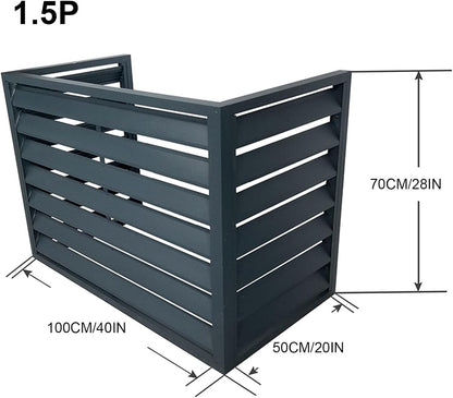 GENERIC Housse Robuste En Aluminium Pour Climatiseur Extérieur Mini Unités Séparées Antivol Réduction Du Bruit Résistant Aux Intempéries Protection Efficace De L'unité AC