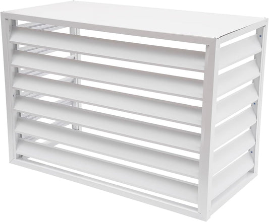 GENERIC Couvercle De Pompe à Chaleur En Aluminium Pour Climatiseur Extérieur Blanc 110 X 60 X 80 Cm (2-3P) – Protection Contre Les Intempéries