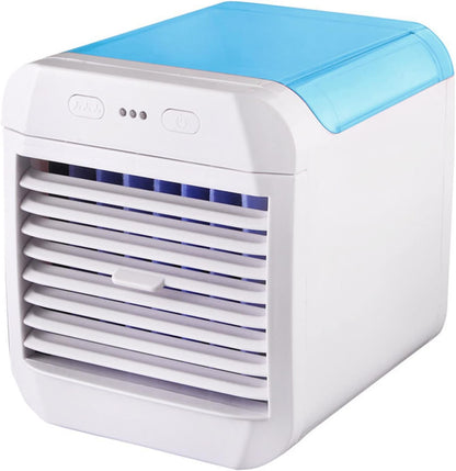  Ventilateur De Climatiseur Portable, Mini Climatiseur 3 Vitesses, Refroidisseur D'air Personnel Avec Humidificateur Pour Chambre, Bureau, Bureau, Camping (Bleu)
