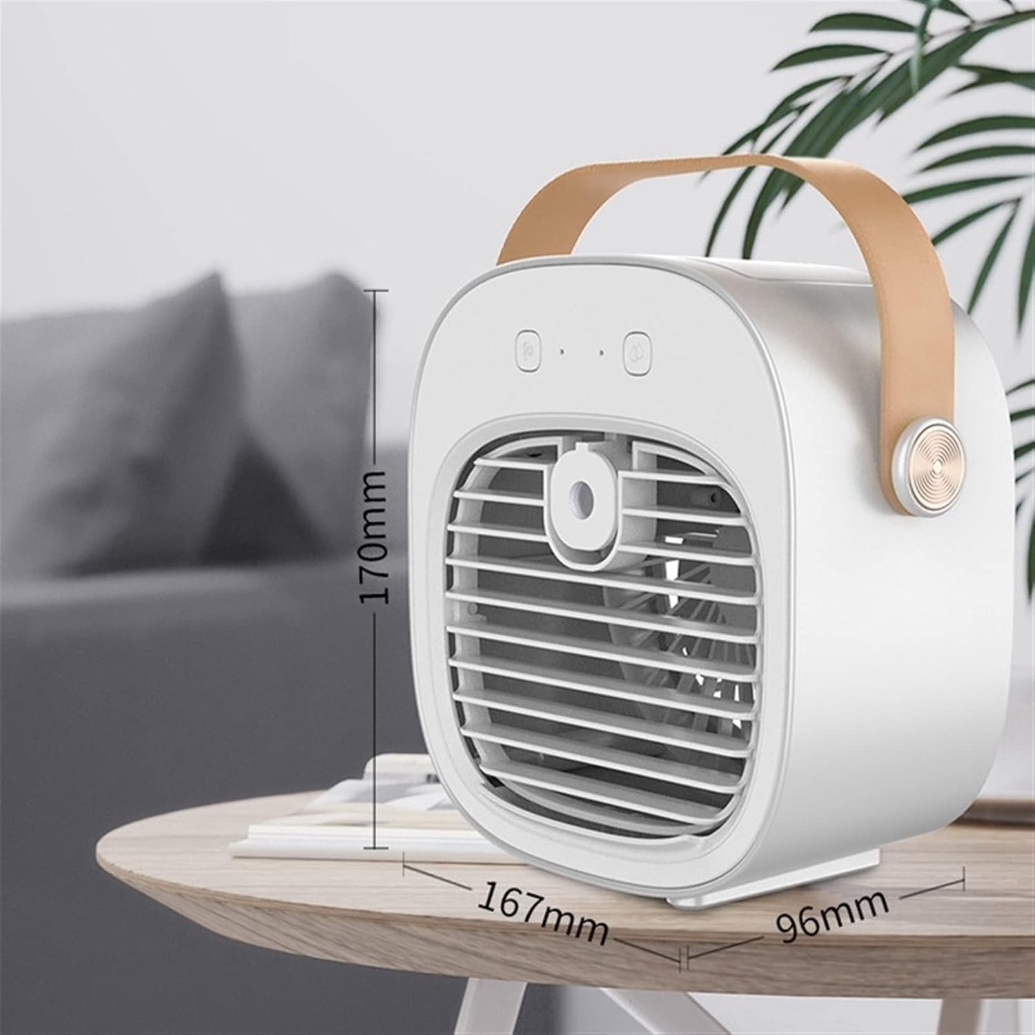  DieffematicKTY Climatiseur Mobile Portable Mini Air Conditioner Desk Fan Cooler Humidifier Air Conditioner (Color : White)