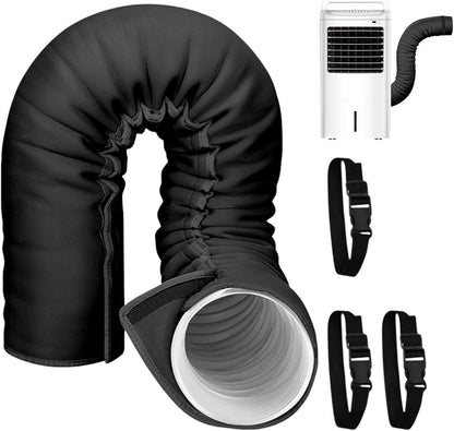  150x53cm Couvercle De Tuyau De Climatisation Portable Avec 3 Sangles | Imperméable Manchon D'isolation Pour Tuyau De Climatisation, Isolation Tuyau Climatiseur Manchon Pour Extérieur Intérieur