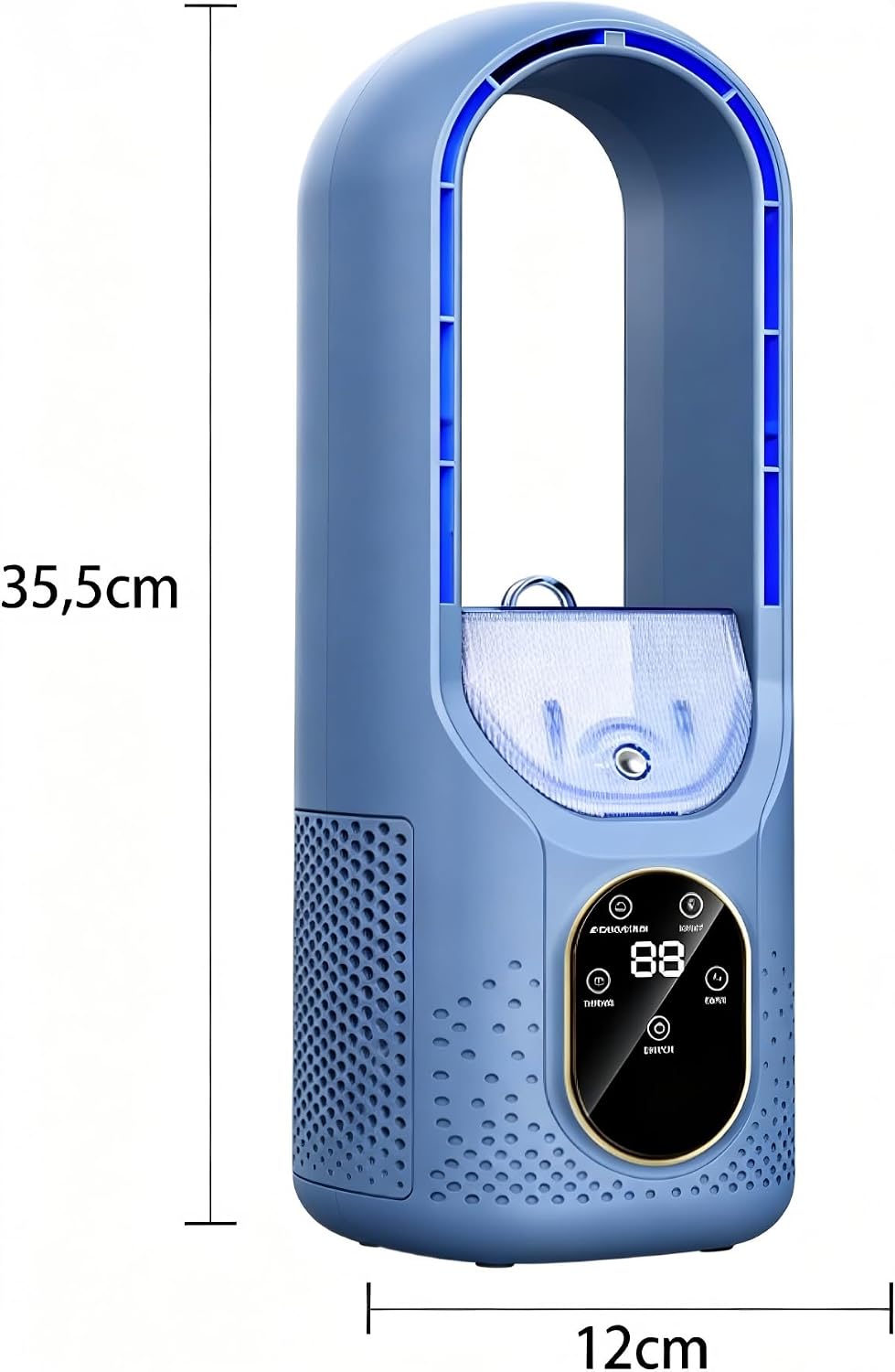  Refroidisseur D'air Par évaporation Portable, Mini Ventilateur USB De Climatisation Avec 6 Minuteries Réglables Et Contrôle De La Vitesse Du Ventilateur, Ventilateur De Refroidissement Personnel Pour