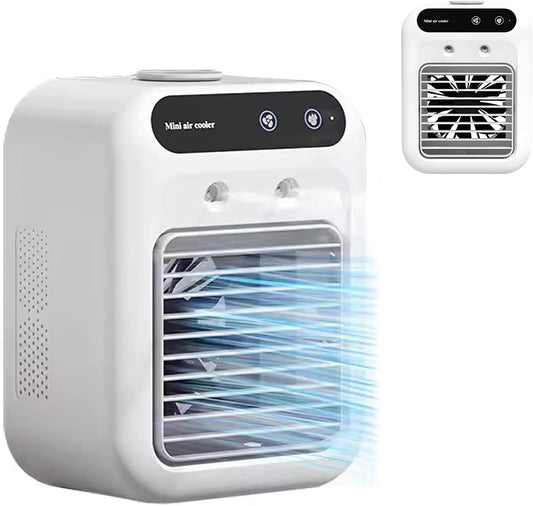 GENERIC Glacier Breeze Ac, Mini Refroidisseur D'air AC Portable Avec 2 Vitesses, Climatiseur Ultra Silencieux Avec Réservoir D'eau Intégré De 500 Ml Pour La Maison, Le Bureau