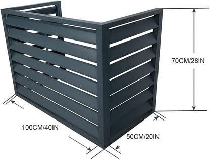 GENERIC Housse De Protection Pour Climatiseur Extérieur – Boîtier De Pompe à Chaleur En Aluminium Pour Unités De Climatisation Extérieures, Design Résistant Aux Intempéries