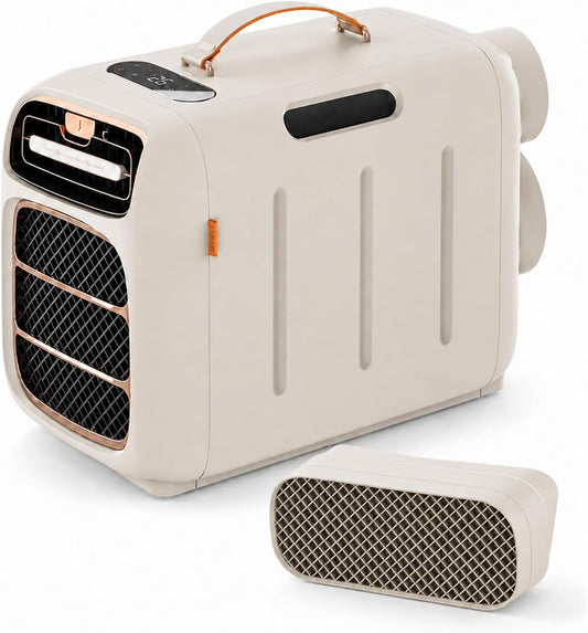  Climatiseur De Tente Portable, Climatisation 5000 BTU Cooling&Heating | Double Tuyau, Compresseur, Refroidissement 3s, Pour 5-10m², Basse Consommation 420W, Silencieux 45dB