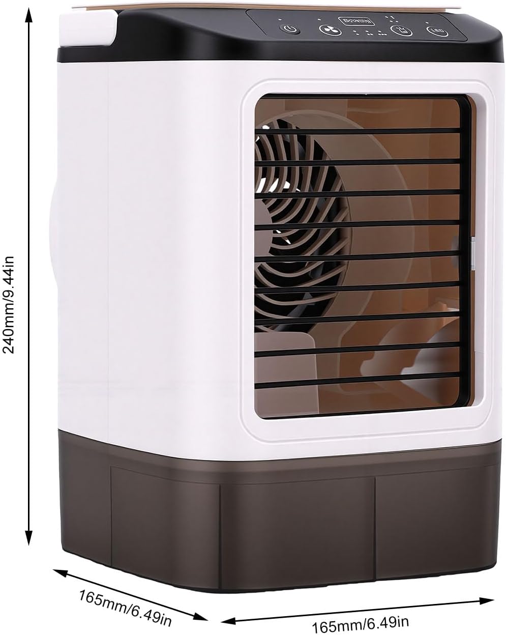  Asixxsix Climatiseur Portable, Mini Ventilateur De Refroidissement Par Brumisation Avec 3 Vitesses, 2 Modes De Brume, Réservoir étanche De 900 Ml, Glacière Amovible, Pour La Maison, Le