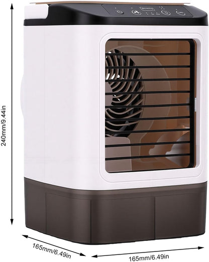  Asixxsix Climatiseur Portable, Mini Ventilateur De Refroidissement Par Brumisation Avec 3 Vitesses, 2 Modes De Brume, Réservoir étanche De 900 Ml, Glacière Amovible, Pour La Maison, Le