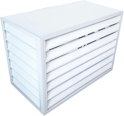 GENERIC Mini Housse De Climatiseur En Aluminium Robuste, Protection Antivol Pour Climatiseur, Réduction Du Bruit, Protection Extérieure Résistante Aux Intempéries Pour Une Utilisation En Intérieur Et En