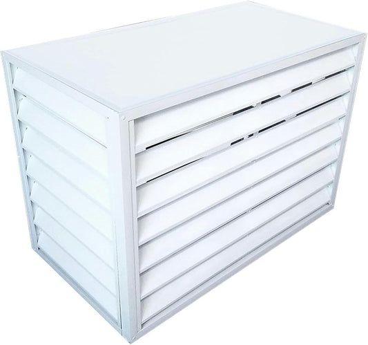 GENERIC Mini Housse De Climatiseur En Aluminium Robuste, Protection Antivol Pour Climatiseur, Réduction Du Bruit, Protection Extérieure Résistante Aux Intempéries Pour Une Utilisation En Intérieur Et En