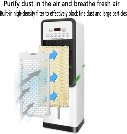 GENERIC Ventilateur Colonne Sans Pales Avec Réservoir D'eau De 3 Litres, Télécommande, Minuterie 12 Heures, Oscillation À 120°, 4 Modes, 3 Vitesses – Climatiseur Portable Pour Chambre À Coucher