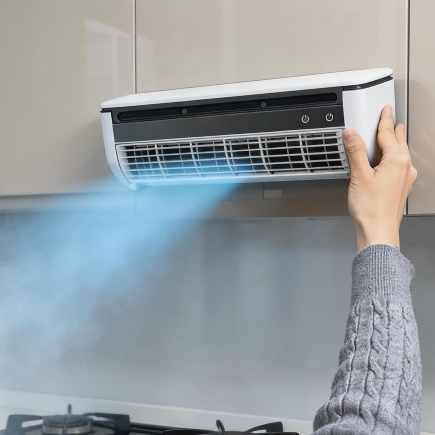  Ventilateur Rafraîchisseur D’air, Appareil De Ventilation À Trois Vitesses Rechargeable Sans Fil, Dispositif De Fraîcheur Pour Maison, Chambre, Camping-Car, Cuisine, Salle De Bain Et Salle De Sport