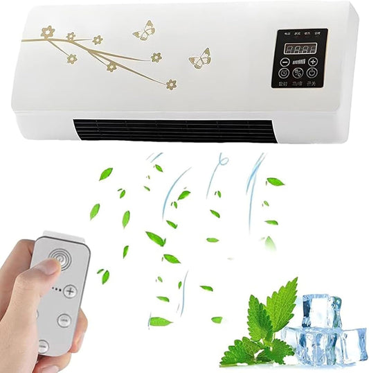  Climatisation Portable, Montage Mural 2 En 1, Air Mobile, électrique, Super Silencieux, Mini Système De Vent Naturel/Chauffage Split Avec Télécommande, Sans Canal, Pour Le Bureau à Domicile