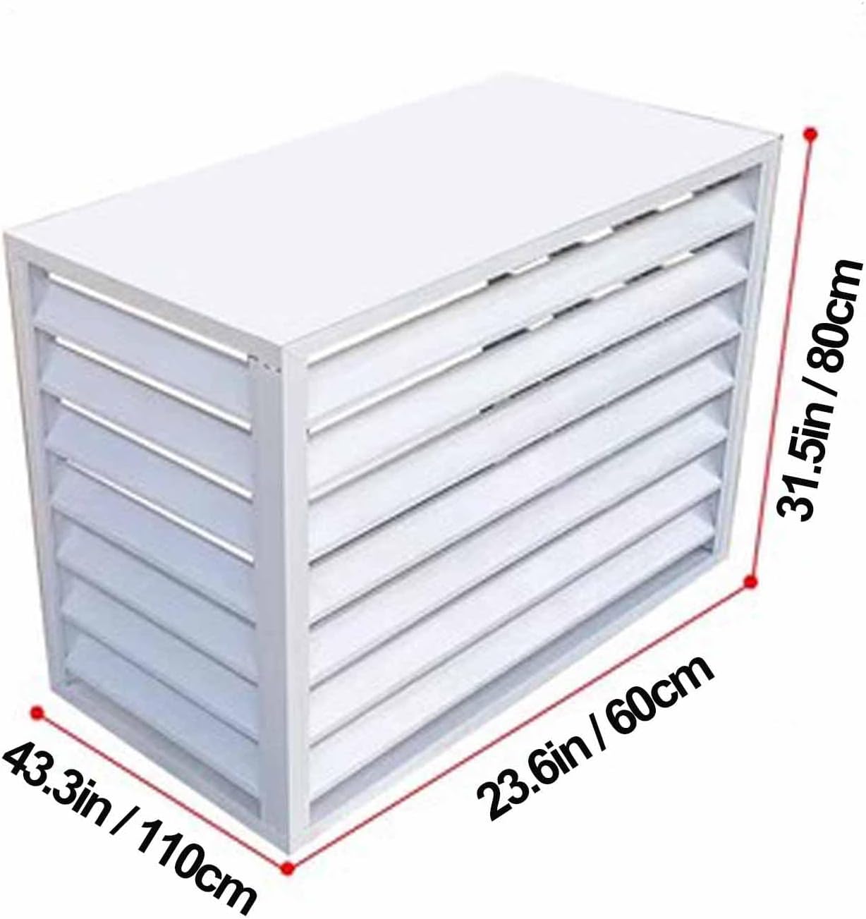  Housse En Aluminium Pour Climatiseur D'extérieur – Protection Résistante Aux Intempéries – Dimensions : 110 X 60 X 80 Cm, Durable, Design élégant, Idéale Pour Les Unités AC, Couleur B