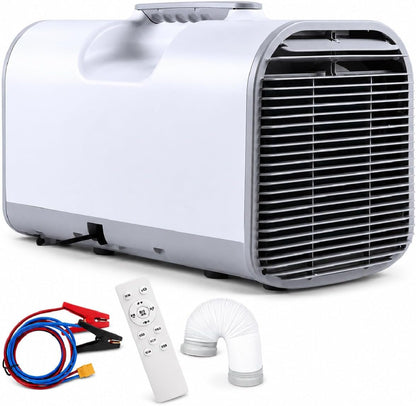  Unité De Climatisation Portable 4777 BTU, 4-en-1 Ventilateur De Refroidissement Déshumidificateur, DC Car RV Power, Mode De Sommeil Silencieux Auto-évaporateur Pour La Tente De Camping Van Home Intéri