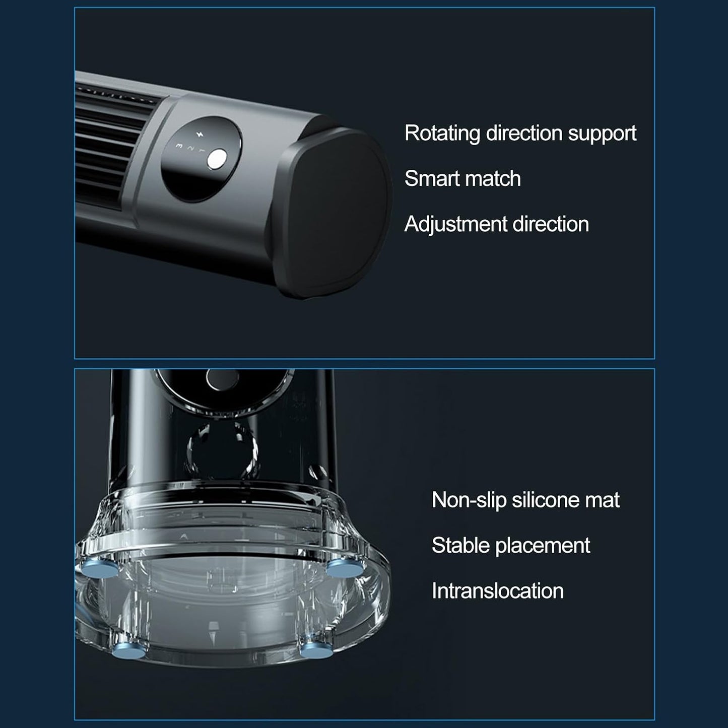  Cooling Ace Climatiseur De Refroidissement Réglable Avec 3 Vitesses, Portable, Rechargeable, Silencieux, Gris