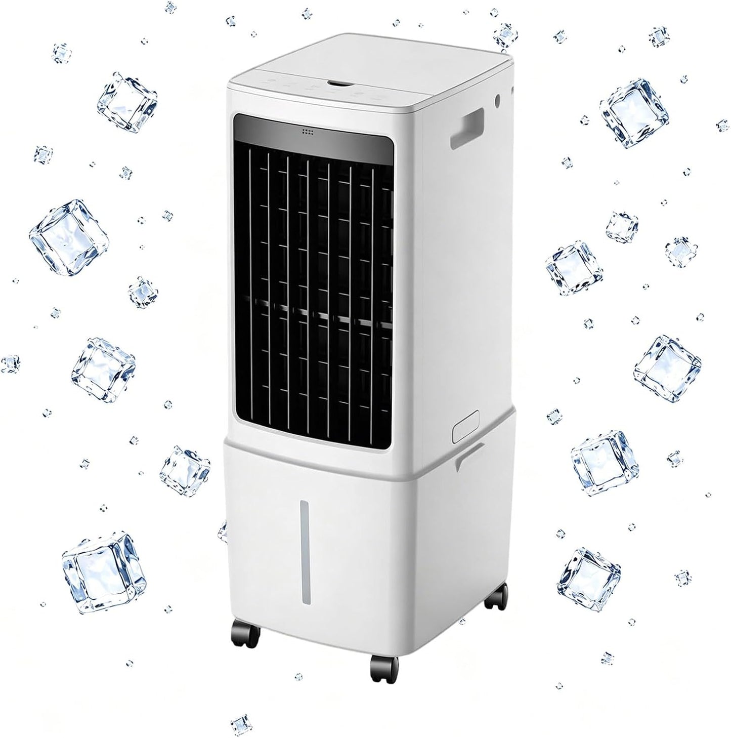 GENERIC Refroidisseur D'air évaporatif Portable, Réservoir Amovible De 12L Et Boîtes à Glace Pour Le Refroidissement Instantané.Smart 7.5H Timer Avec Télécommande.Le Filtre Anti-Pousse Assure Un Débit D'air P